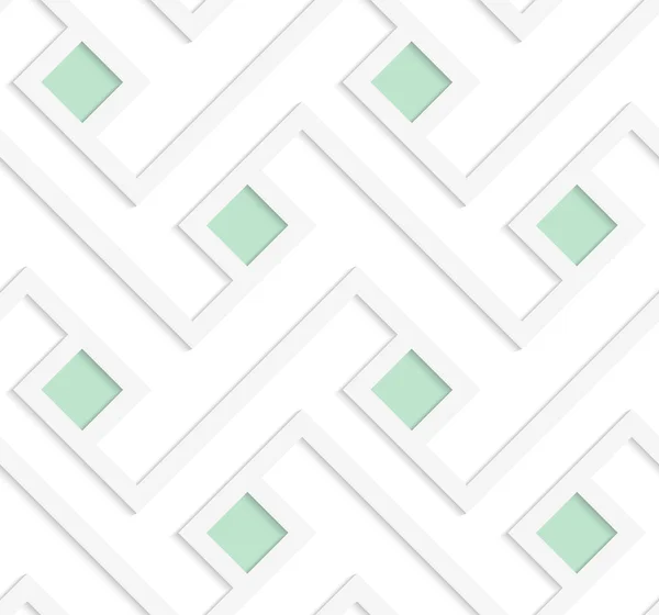 White 3D with colors green squares — Stok Vektör