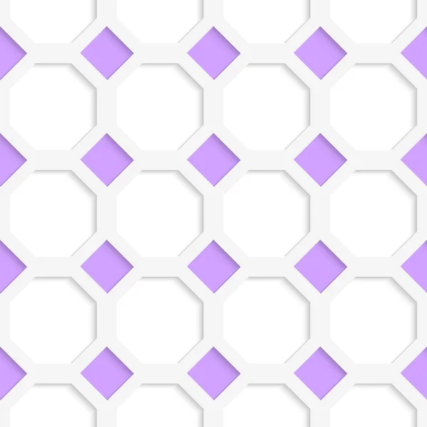 Bianco 3D con colori diamanti viola — Vettoriale Stock