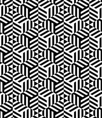 Siyah beyaz çizgili üçgenler