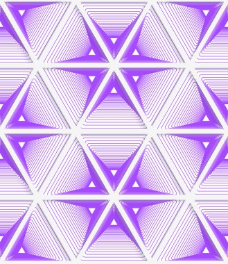 Renkli 3d mor çizgili altıgen ızgara