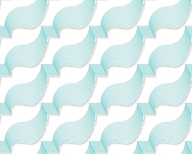 Renkli 3d mavi çapraz çizgili dalgalı kurdeleler