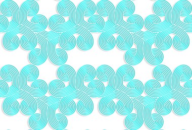 Renkli 3d mavi çizgili girdaplar