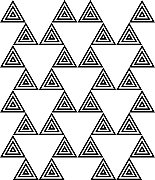 Triangles noirs et blancs formant des triangles — Image vectorielle