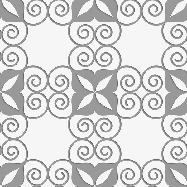 Geperforeerd swirly grid met vier folies — Stockvector