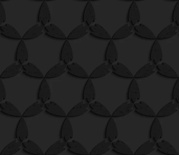 Feuilles abstraites en plastique texturé noir formant des triangles — Image vectorielle