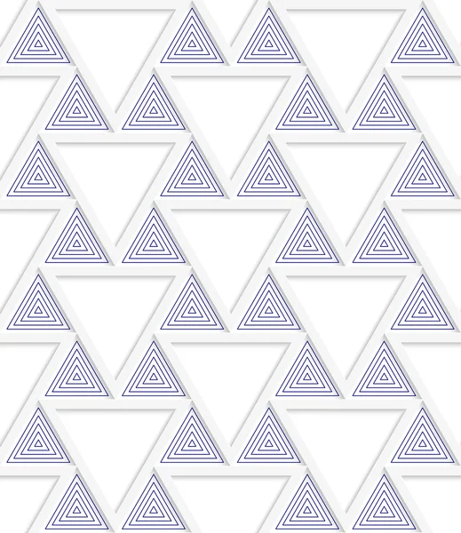 Barevné prostorové modré trojúhelníky s mřížkou — Stockový vektor