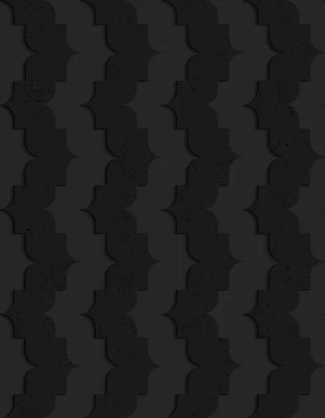 Schwarze texturierte vertikale spitze Wellen aus Kunststoff — Stockvektor