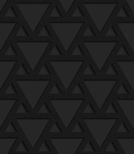 Black textured plastic triangles grid — Stock Vector