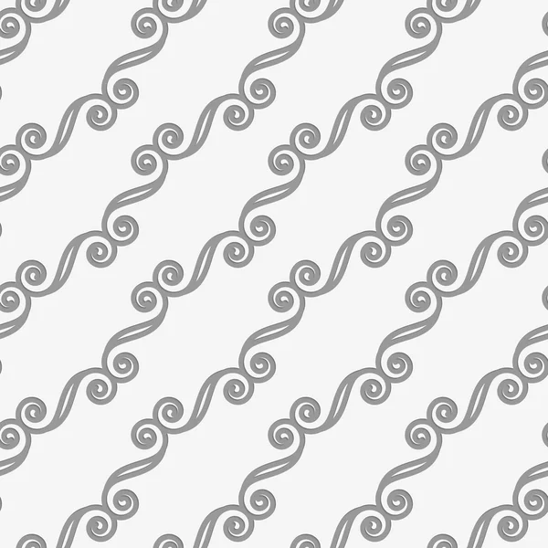 Perforated diagonal swirled — Stock Vector