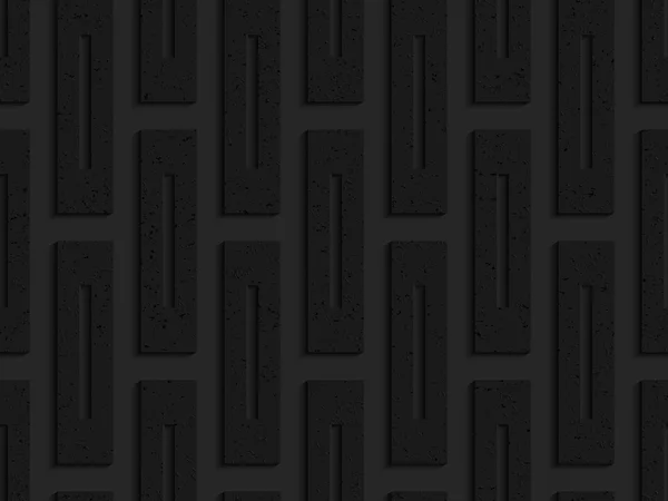 Schwarze Rechtecke aus strukturiertem Kunststoff mit ganzen — Stockvektor