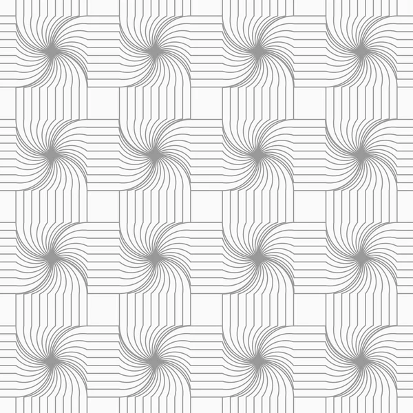 Slim gray hatched four foil grid — Stock Vector