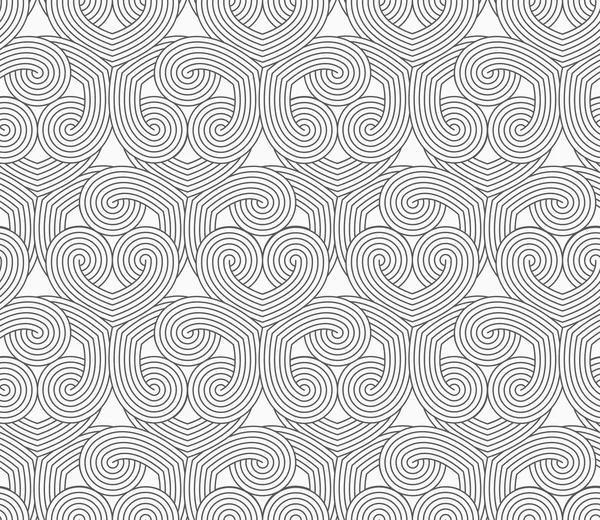 Coeurs éclos gris mince se chevauchant — Image vectorielle