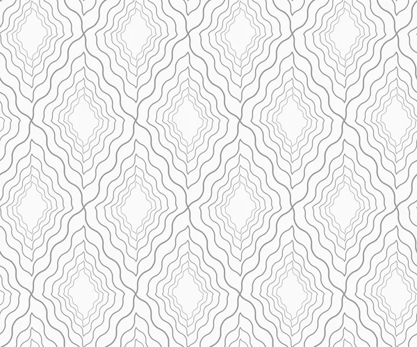 Diamants ondulés éclos gris mince — Image vectorielle