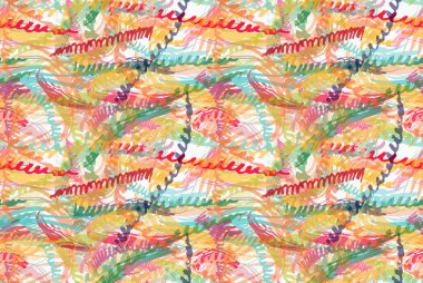 Kaba fırça renkli zikzak şeritler