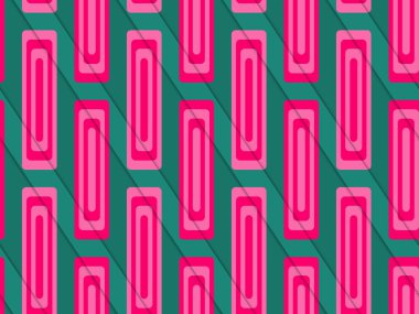 Retro 3d yeşil ve pembe çapraz dikdörtgenler ile kesilmiş