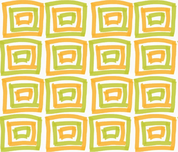 Carrés marqueurs peints en orange et vert — Image vectorielle
