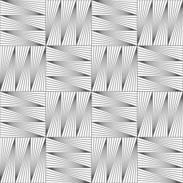 Slim gray striped squares in grid — Stock Vector