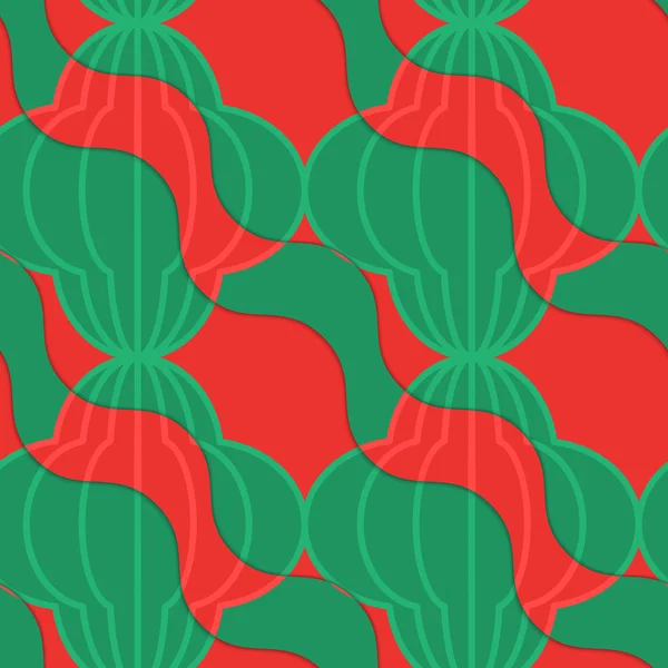 Ретро 3D томатні діагональні хвилясті смугасті цибулини — стоковий вектор