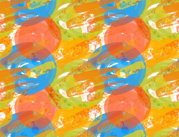Spazzola ruvida cerchi blu e arancio — Vettoriale Stock