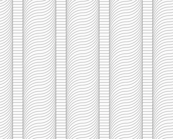 Slim gray hatched wavy columns — Stock Vector