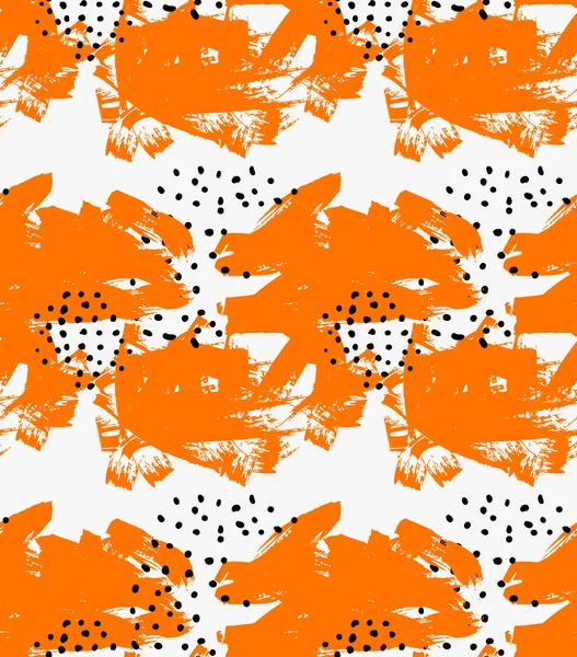 Абстрактні помаранчеві гранжеві і чорні крапки — стоковий вектор