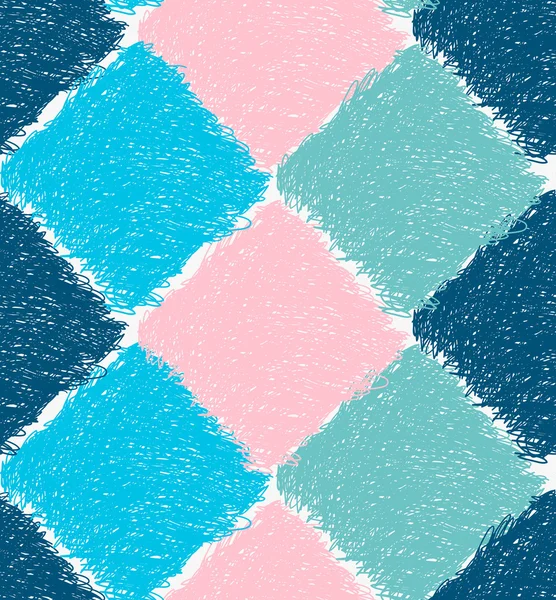 Crayon éclos carrés bleu rose et vert — Image vectorielle