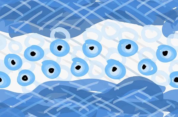 Cor artística escovado textura azul com pontos azuis —  Vetores de Stock