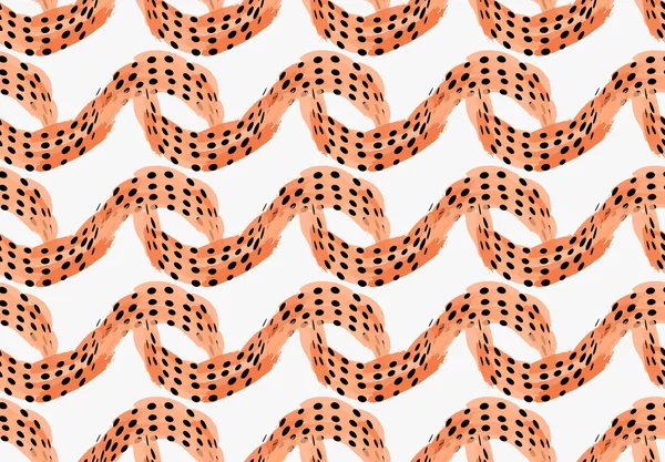 Color artístico naranja cepillado s formas — Vector de stock