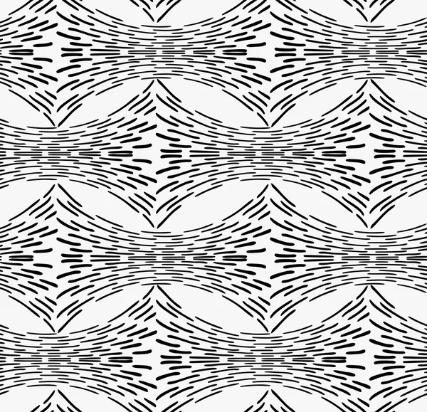 Zwarte marker horizontale onderbroken vormen — Stockvector