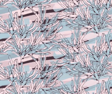 Pembe marker fırçalanmış kelp yosun kahverengi