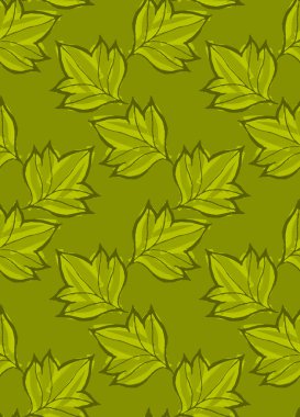 Yeşil marker üzerinde sivri yapraklar fırçalanmış