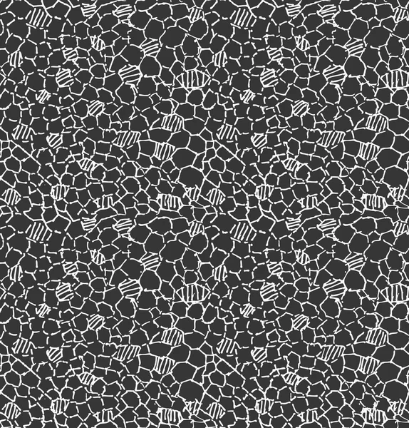 Dodle geometrico inchiostrato su nero — Vettoriale Stock