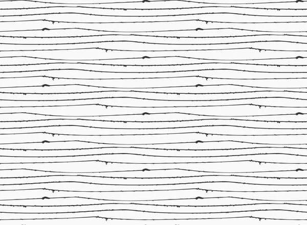 Geïnkt ruwe horizontale lijnen op wit — Stockvector