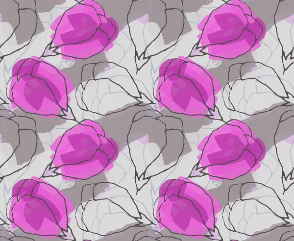 Licht paarse bloem Butts — Stockvector