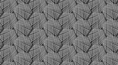 Siyah üzerinde altıgen şeklinde mürekkepli vuruşlar