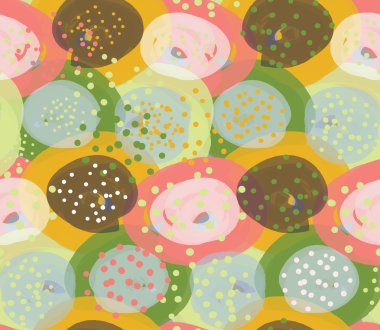 Marker daireler yeşil turuncu ve pembe