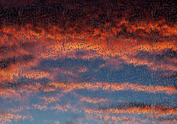 Soyut mozaik günbatımı gökyüzü — Stok Vektör