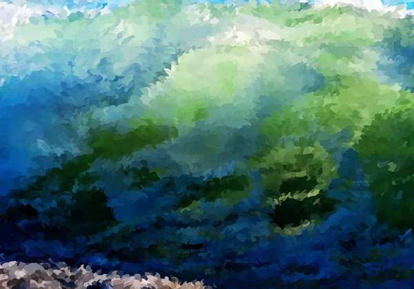 Абстрактна олія, пофарбована у велику хвилю — стоковий вектор
