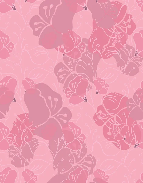 Stoff Design Blume rosa — Stockvektor