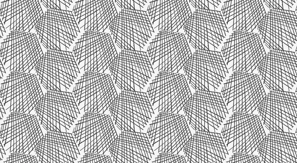 Coups encrés en forme d'hexagone sur blanc — Image vectorielle