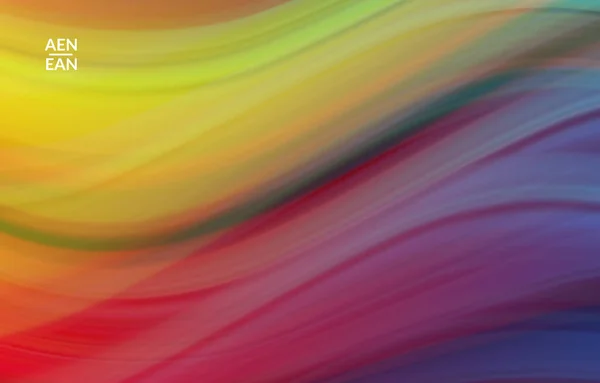 摘要明亮的波浪形墙纸 色彩斑斓的流动波 运动光线效果模糊 未来技术计算机数据通信的概念 霓虹灯闪纹理 — 图库矢量图片