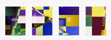 Soyut vektör uçuş şablonu. Büyük, renkli, örtüşen kareler. Retro TV test hatası dijital sanat. Piksel düzensiz geometrik desen. Büyük veri siber uzay bilgisayarlı filtrelenmiş doku