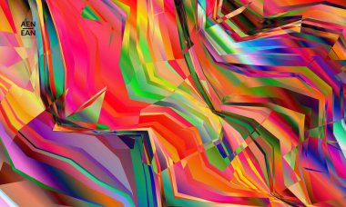 Soyut vektör duvar kağıdı. Çapraz geometrik renkli desen. Mikroskobik görüş kristal yapısında polarize ışık. Dinamik bilgisayar filtrelenmiş çok renkli sanatsal arkaplan şablonu.