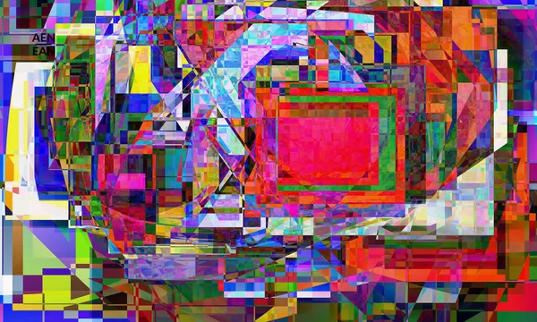 抽象的なベクトル壁紙 小さな壊れたピクセル歪みグリッチアート 行列の幾何学模様 鮮やかなカラフルなデジタルテクスチャ コンピュータマーケティング販売の背景テンプレート — ストックベクタ