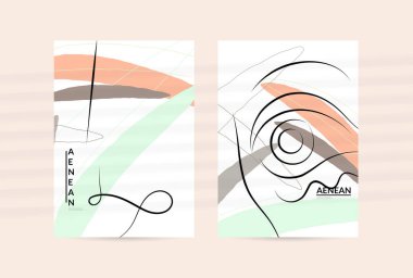 Çağdaş, tek satır serbest çizim. Modern soyut grafik tarzında logo portresi basit renkli organik pastel şekiller ve çizgiler. El ilanları gölge örtüsüyle taklit edilir..