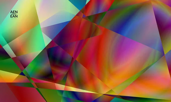 Résumé Fond Polygonal Irrégulier Gradient Multicolore Lumière Réfléchie Dans Une — Image vectorielle