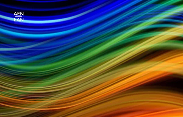 Abstrato Papel Parede Onda Efeito Luz Laser Vigas Velocidade Movimento — Vetor de Stock