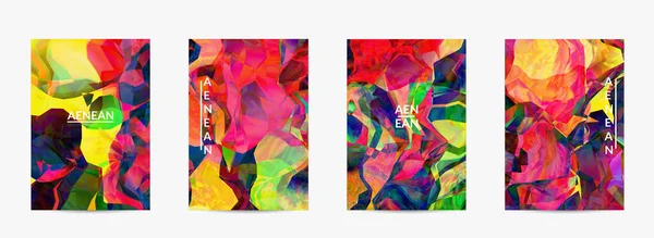 Motif Ondulé Multicolore Chevauchant Gradient Formes Filtrées Vitrail Effet Lumière — Image vectorielle