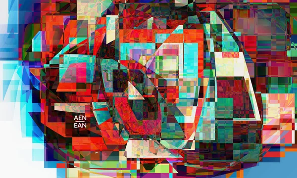 Papel Parede Vetor Abstrato Pequena Arte Falha Distorção Pixel Quebrado — Vetor de Stock