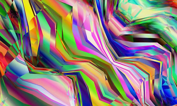 Papier Peint Vectoriel Abstrait Diagonale Géométrique Vibrante Motif Coloré Lumière — Image vectorielle